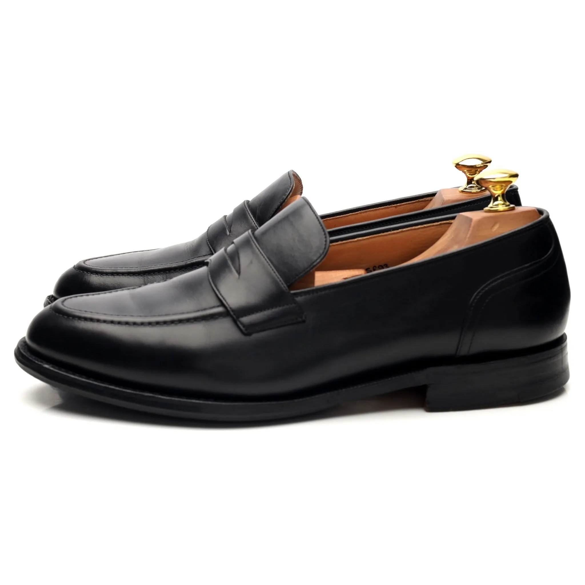 Stylish Gerard Black Leather Loafers - UK Size 8.5 (F Width) for Men