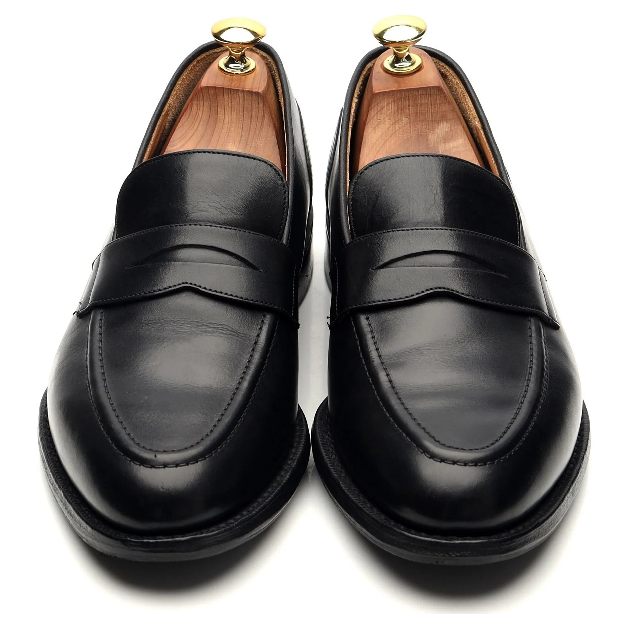 Stylish Gerard Black Leather Loafers - UK Size 8.5 (F Width) for Men
