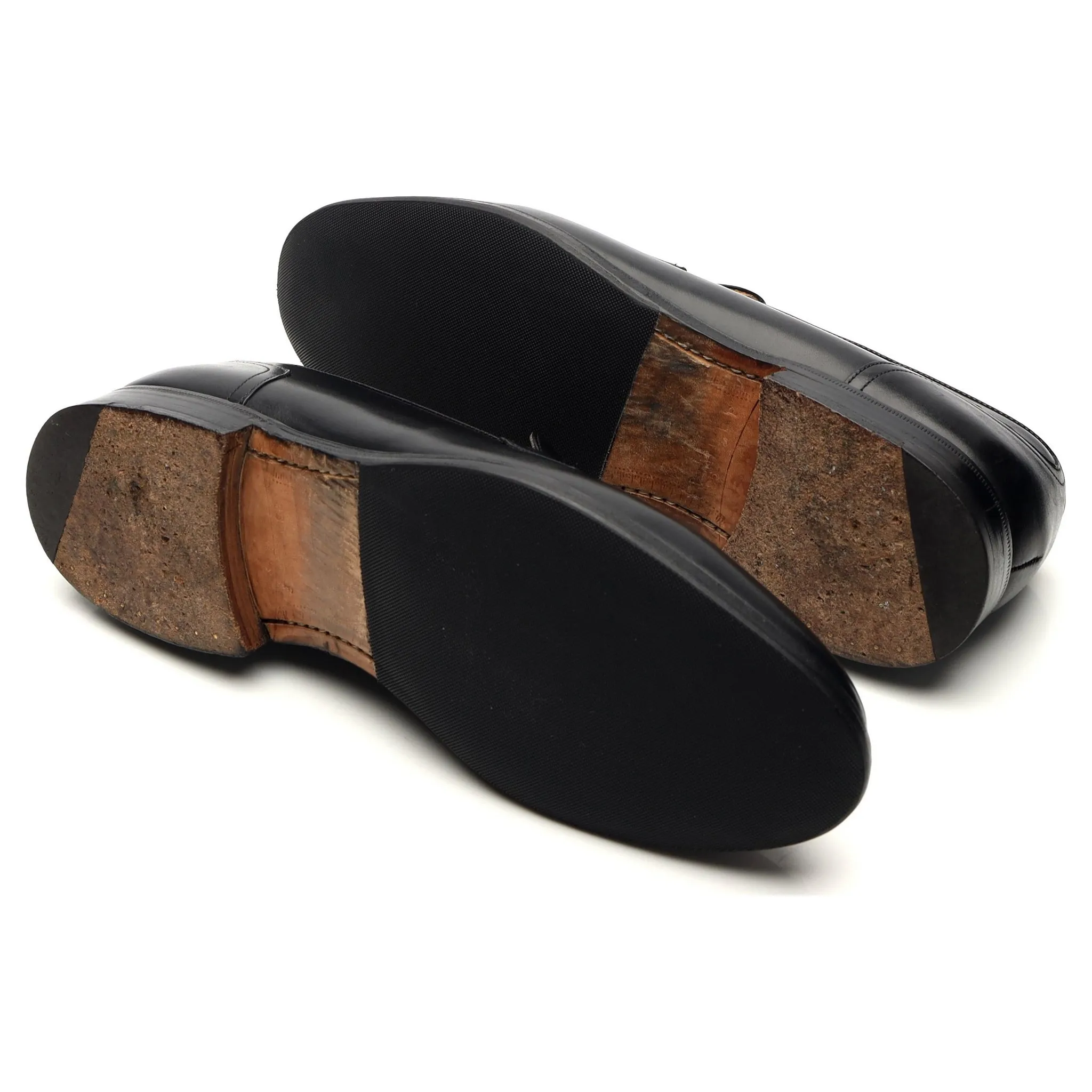 Stylish Gerard Black Leather Loafers - UK Size 8.5 (F Width) for Men