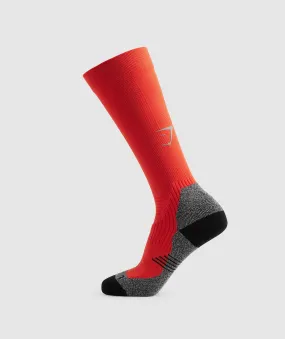 Gymshark Long Performance Socks - Papaya Orange