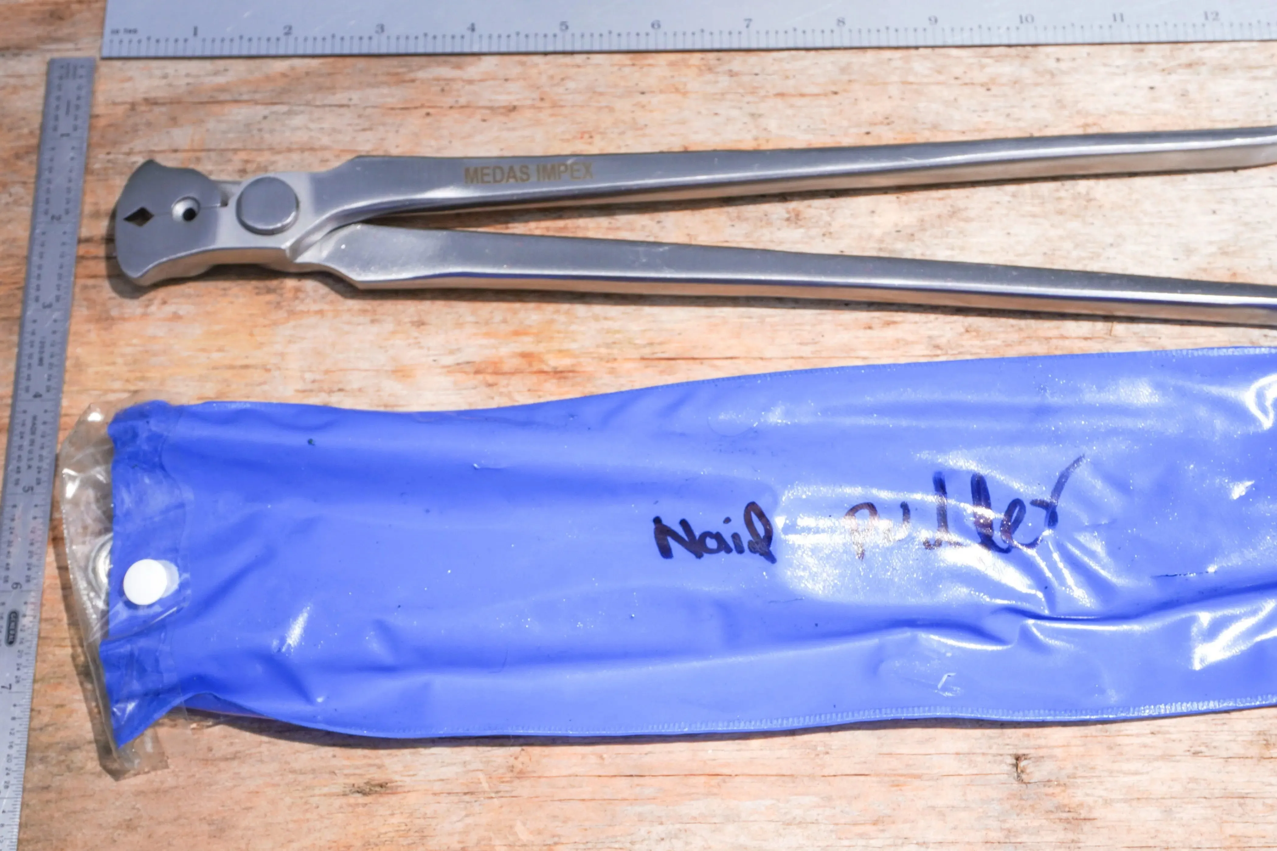 Horse Hoof Nail Puller Farrier Tool Heavy Duty Shoe Veterinary Tack Silver Nipper 13”