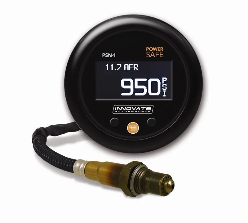 Innovate PSN-1 PowerSafe Nitrous Bottle Pressure / Wideband 02 Gauge Kit - Universal