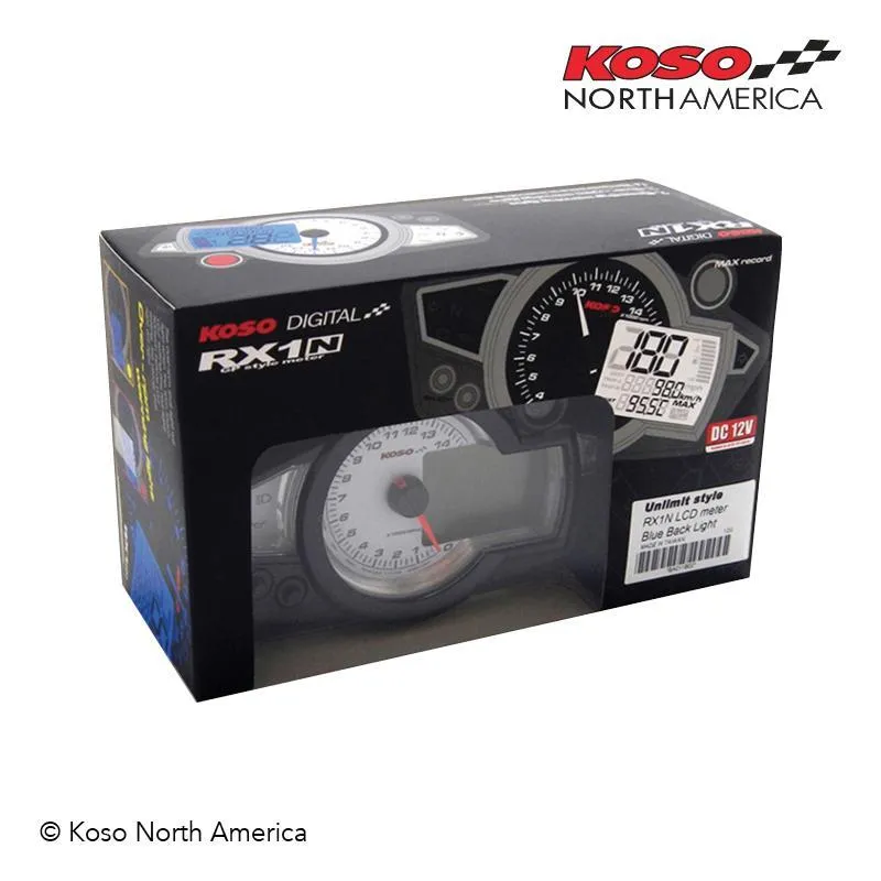 Koso GP Style RX-1N White Panel Multi-Function Gauge