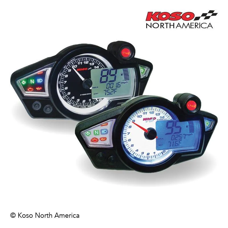 Koso GP Style RX-1N White Panel Multi-Function Gauge