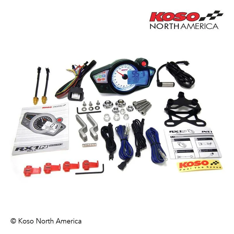 Koso GP Style RX-1N White Panel Multi-Function Gauge