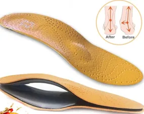 Leather orthotic insole for Flat Feet Arch Support