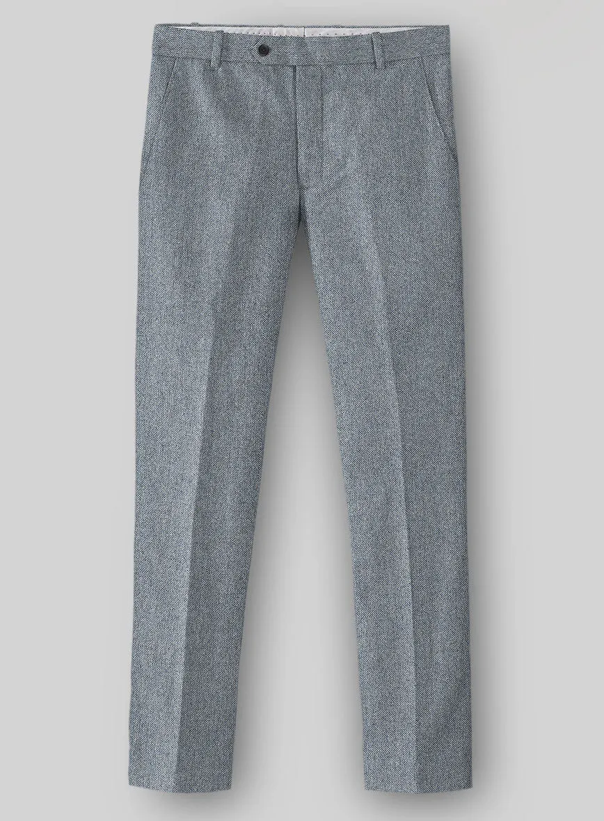 Light Blue Denim Tweed Pants