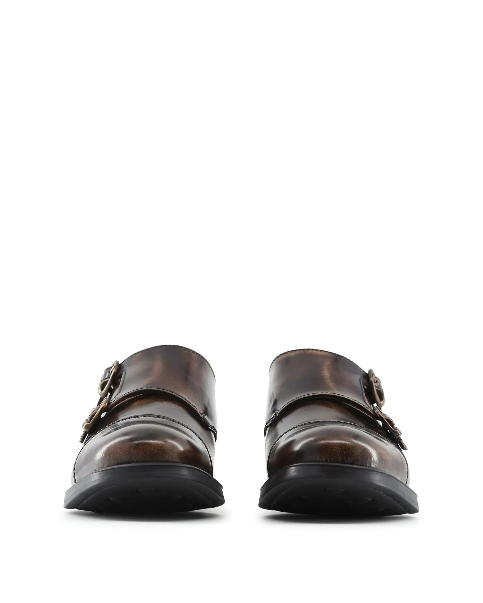 Made In Italia Monk Strap Leather Shoes