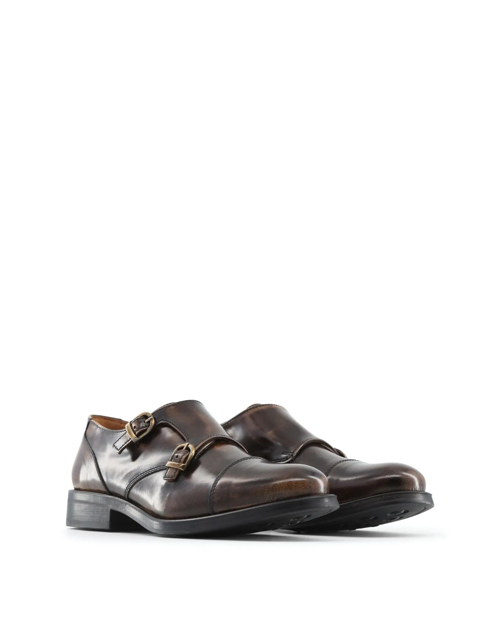 Made In Italia Monk Strap Leather Shoes