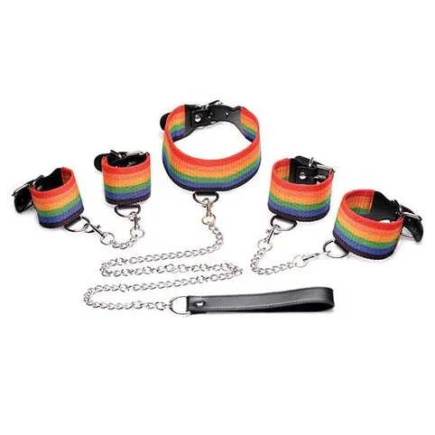 Master Series Kinky Pride Rainbow Bondage Set