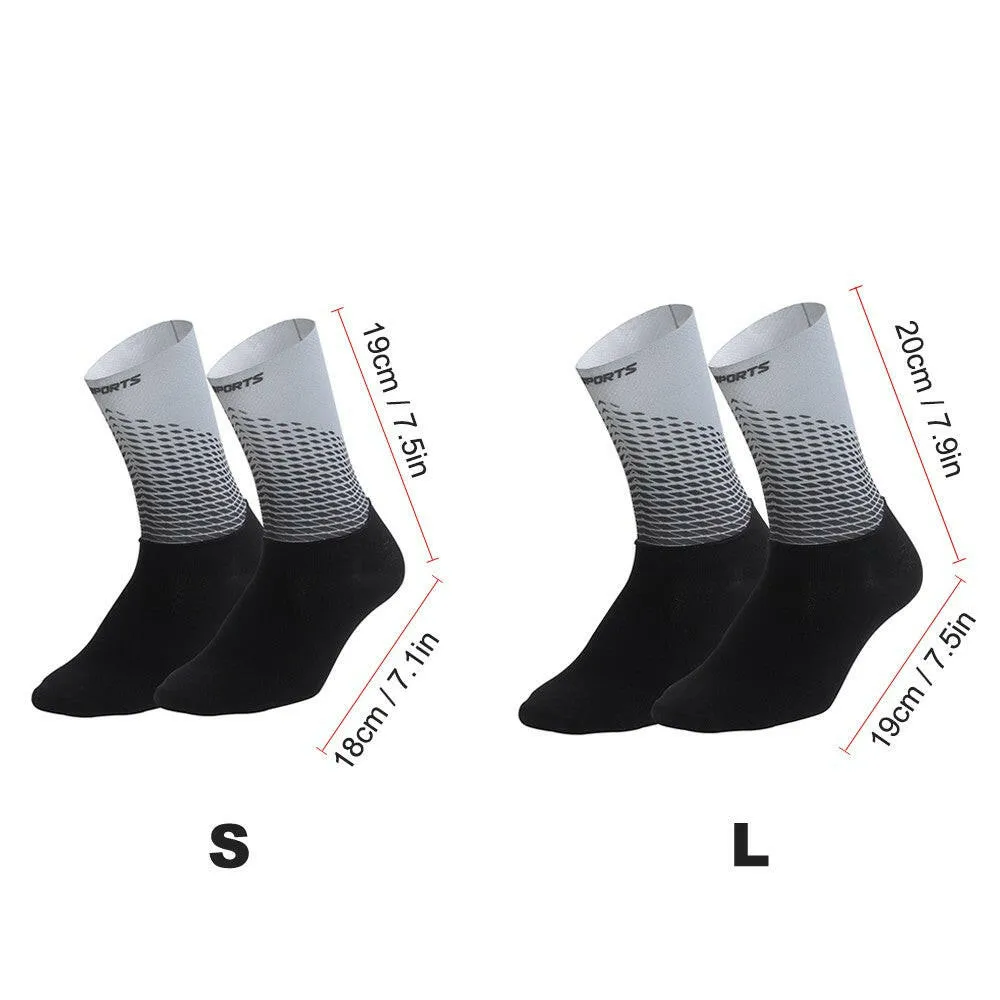 Men Women Cycling Socks Anti-Slip Wearproof Breathable Running Hiking Sports Outdoors Athletic Compression Socks