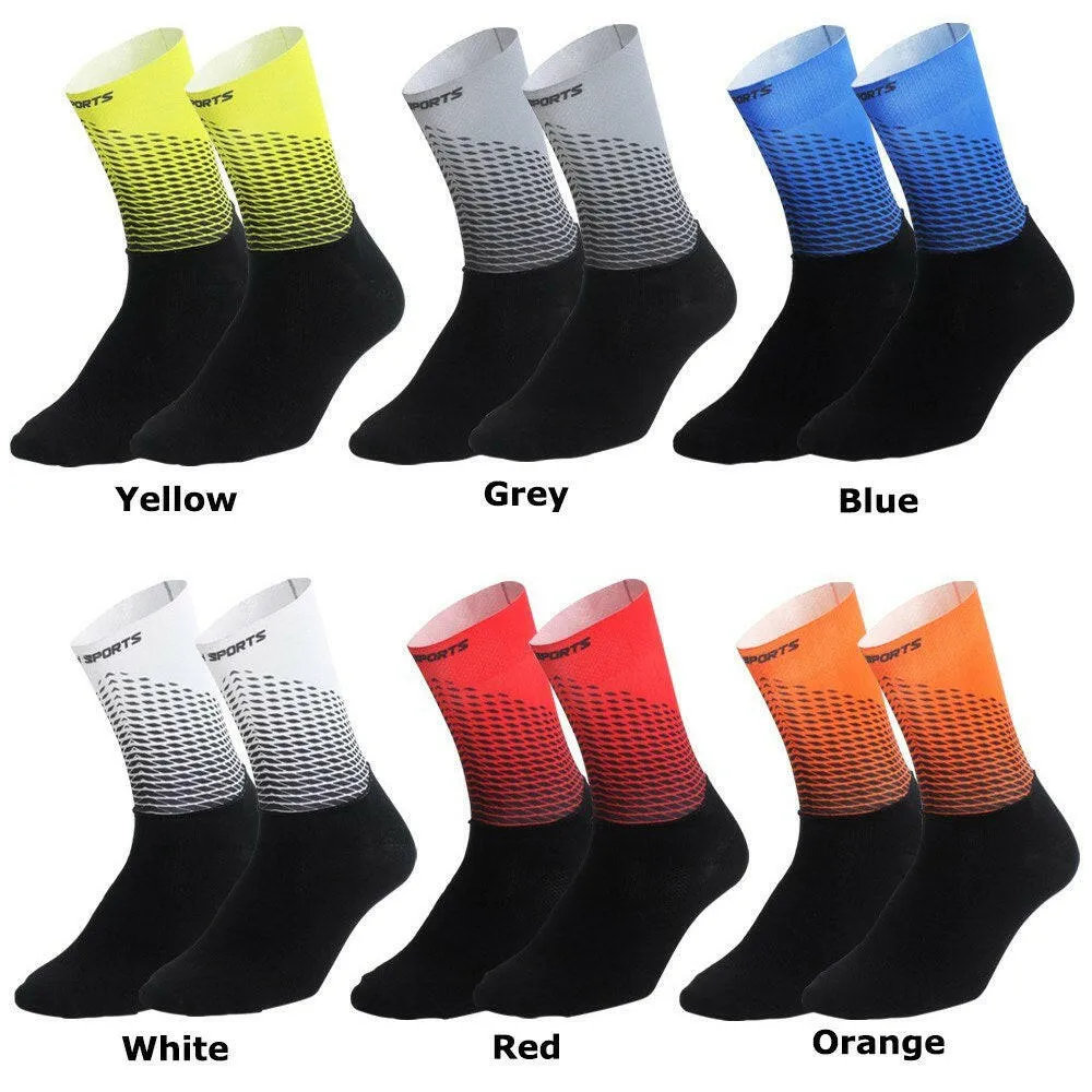 Men Women Cycling Socks Anti-Slip Wearproof Breathable Running Hiking Sports Outdoors Athletic Compression Socks
