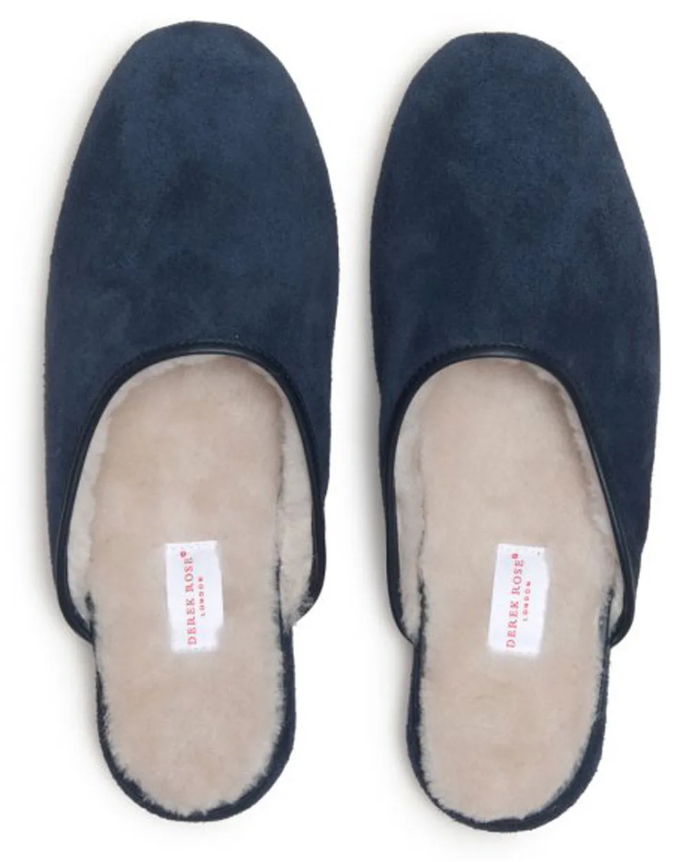 Navy Douglas Suede Sheepskin Slipper