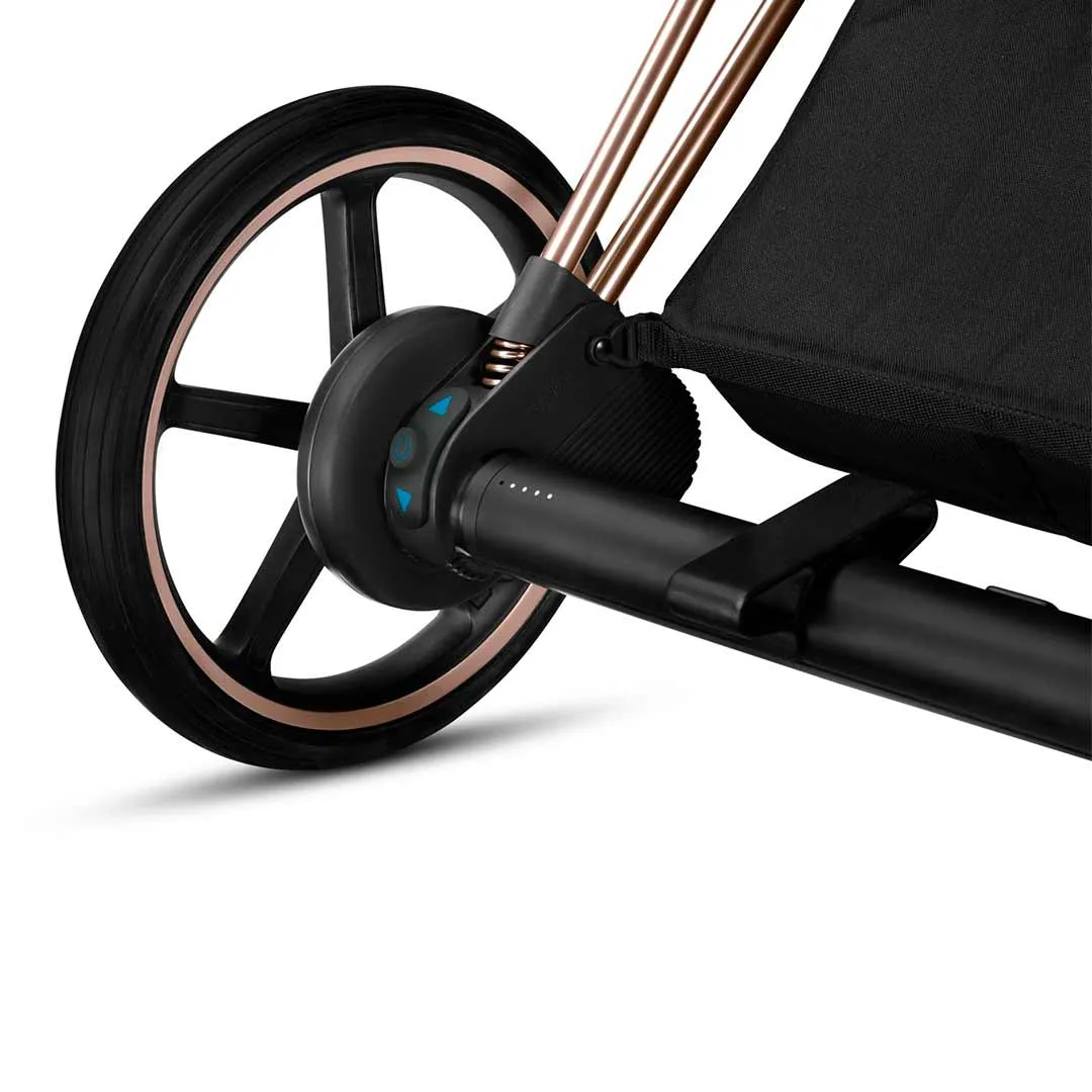Outlet - CYBEX e-Priam Frame with Seat Hardpart - Chrome   Black