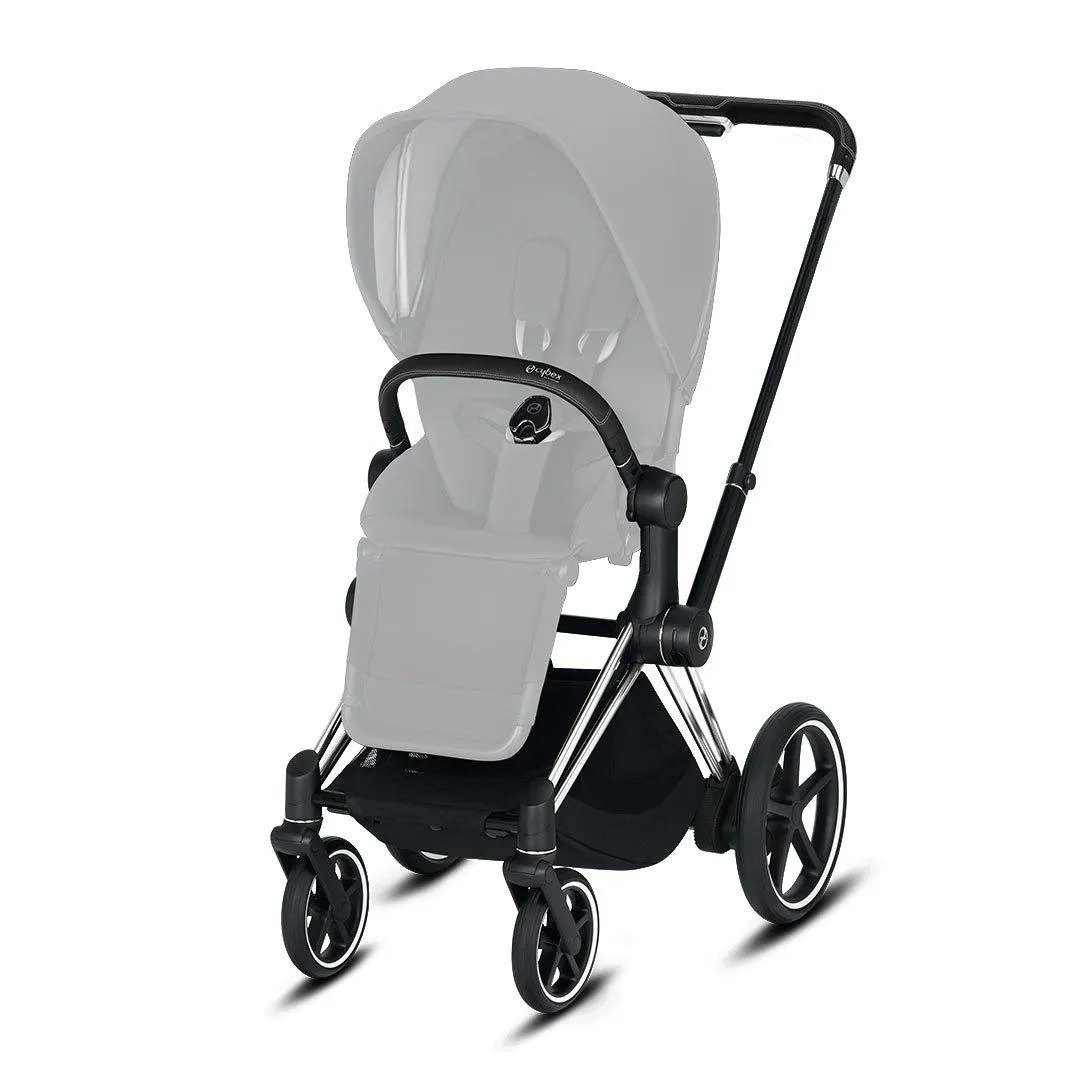 Outlet - CYBEX e-Priam Frame with Seat Hardpart - Chrome   Black