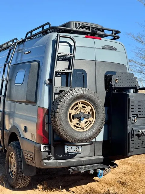 Owl Vans Explorer Ladder   Tire Carrier for 2019-Present Sprinter Van