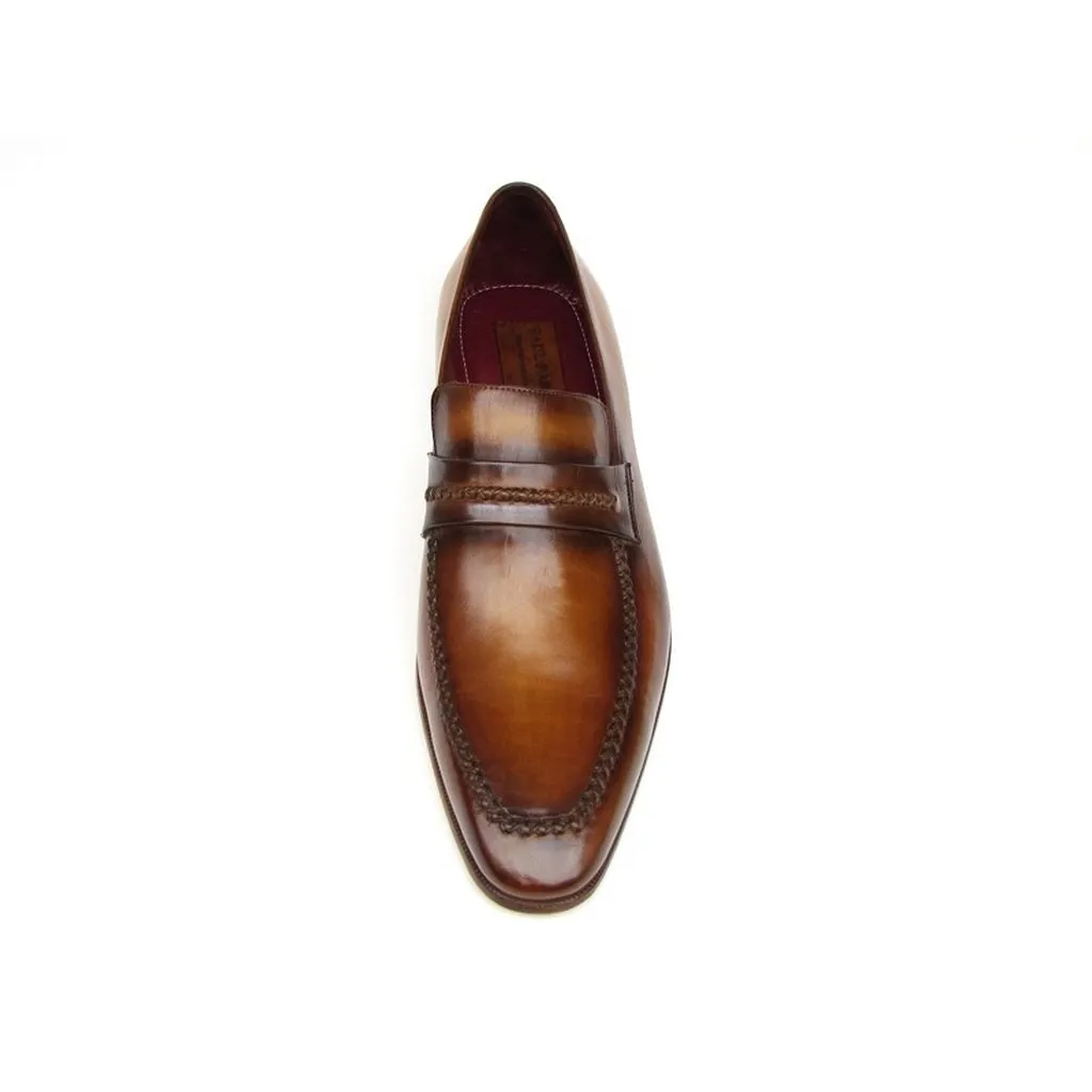 Paul Parkman Men's Loafer Brown Leather Shoes (ID#068-CML)