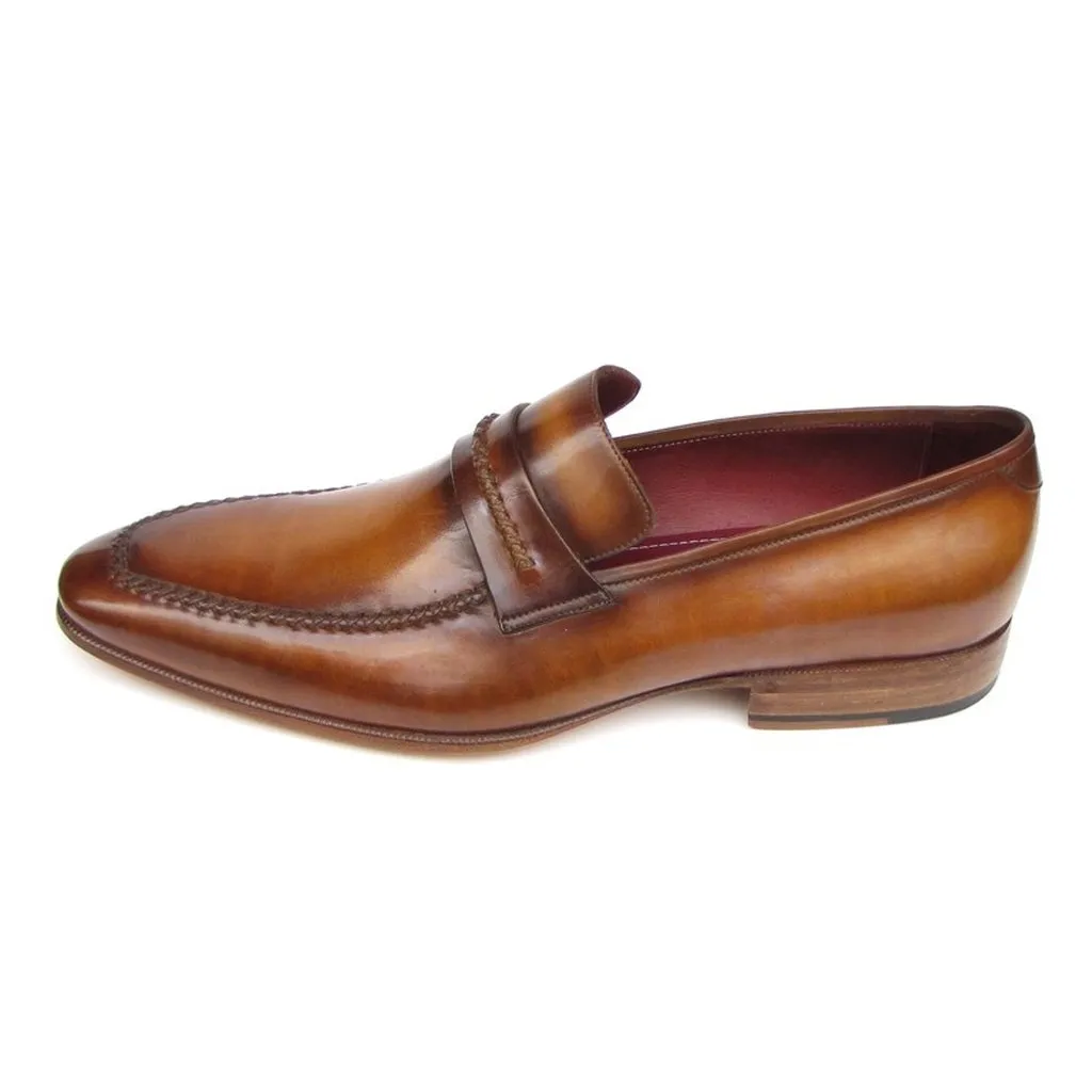 Paul Parkman Men's Loafer Brown Leather Shoes (ID#068-CML)