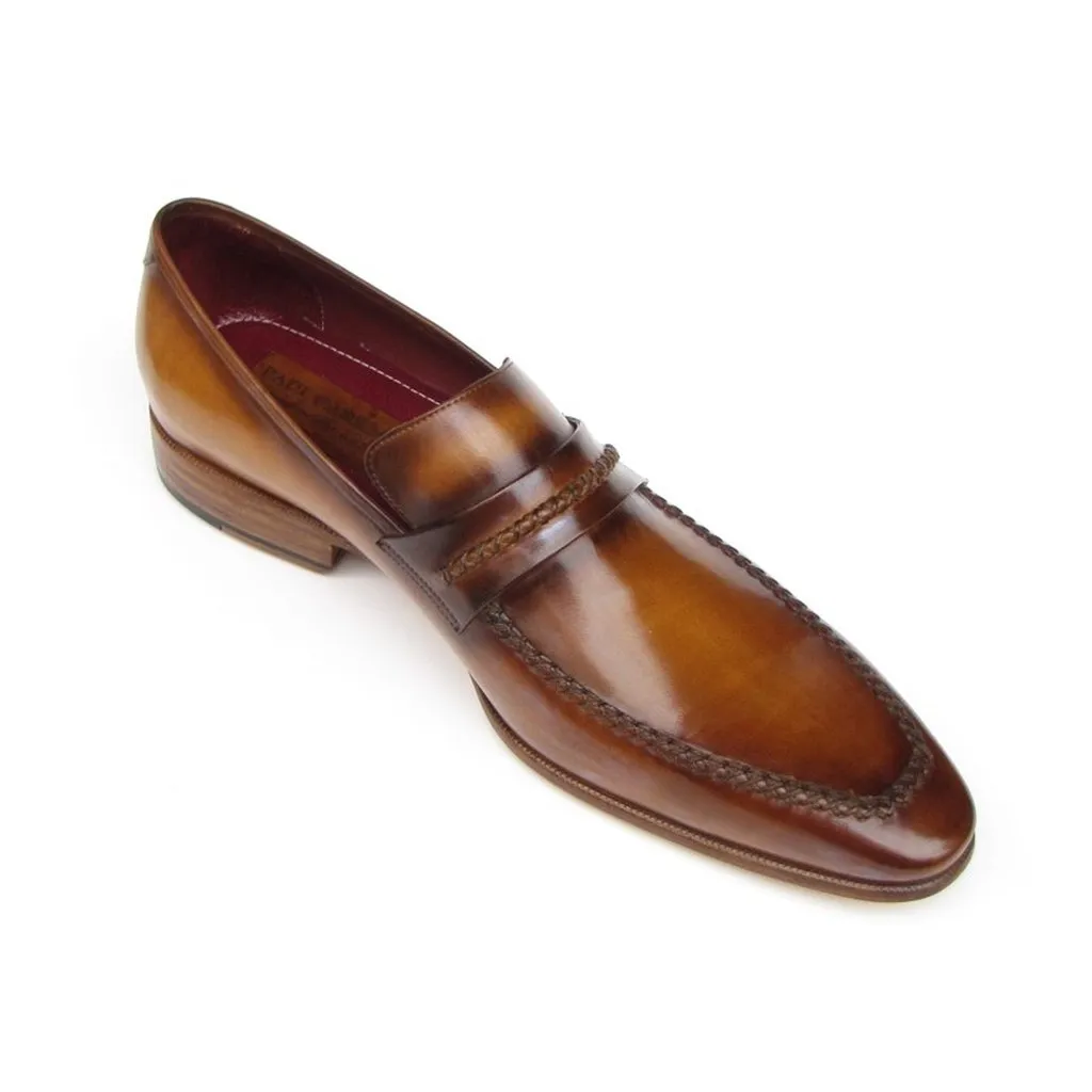 Paul Parkman Men's Loafer Brown Leather Shoes (ID#068-CML)