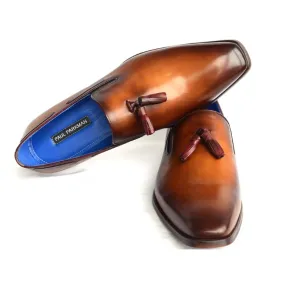 Paul Parkman Men's Tassel Loafer Walnut Leather Sole Leather Upper (ID#5141-WALNUT)