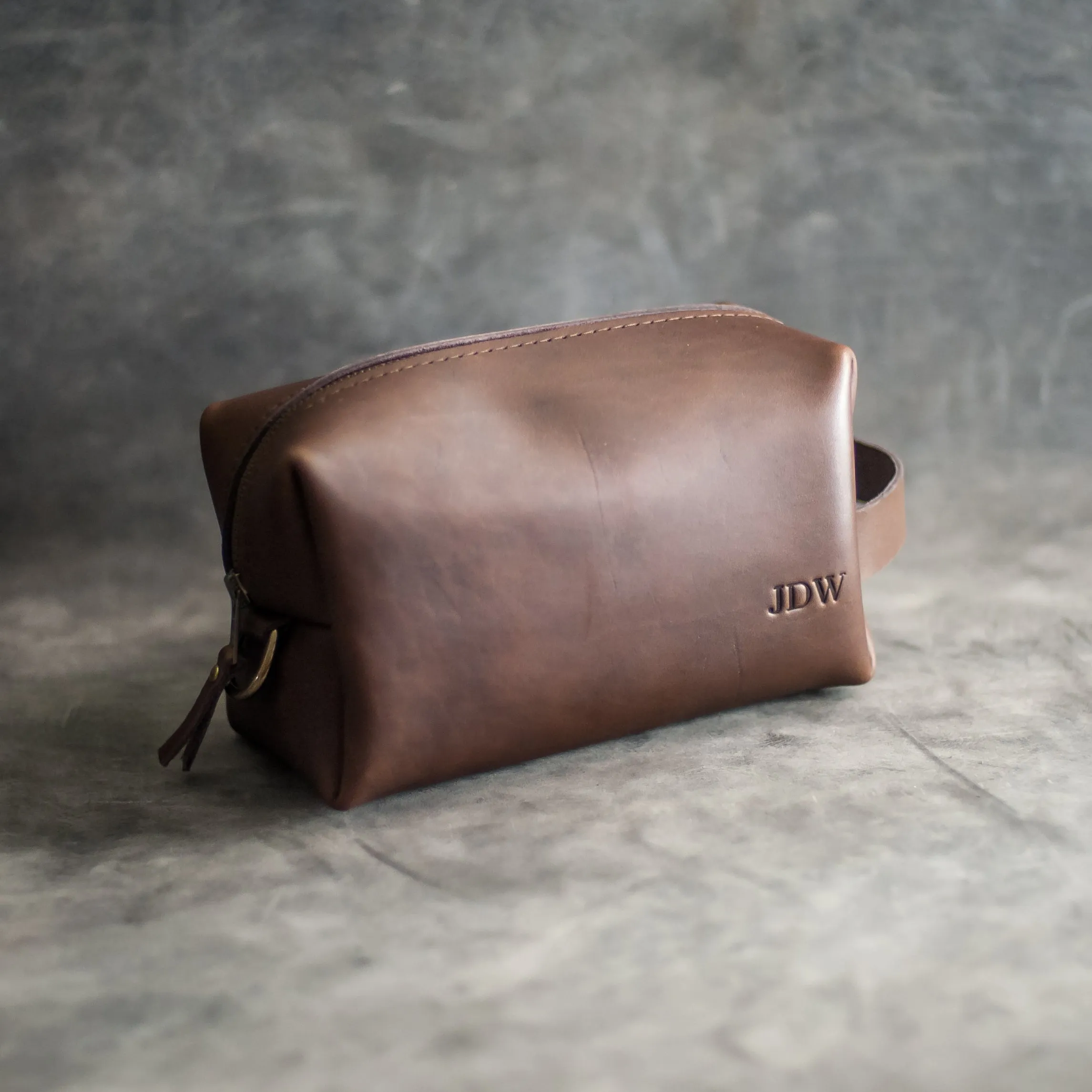 Personalized Leather Dopp Kit