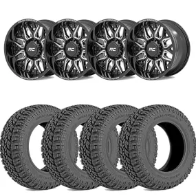 Rough Country 35X12.50R20 Tires & Rough Country 86 Series Wheels Package | 2022-2025 Toyota Tundra