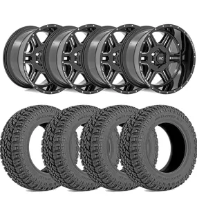Rough Country 35X12.50R20 Tires & Rough Country 92 Series Wheel Package | 2022-2025 Toyota Tundra
