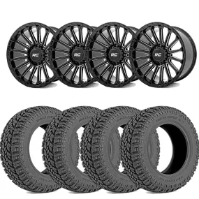 Rough Country 35X12.50R20 Tires & Rough Country 97 Series Wheel Package | 2022-2025 Toyota Tundra