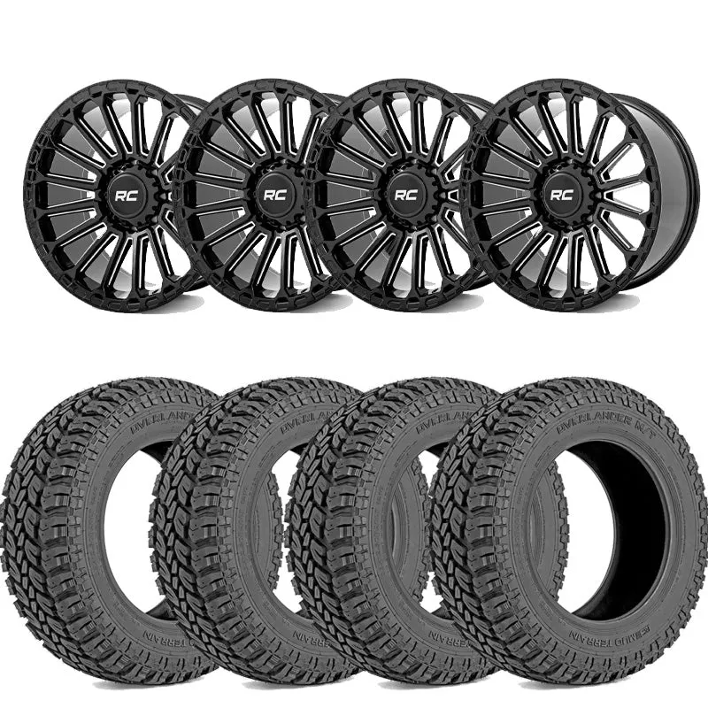 Rough Country 35X12.50R20 Tires & Rough Country 97 Series Wheel Package | 2022-2025 Toyota Tundra
