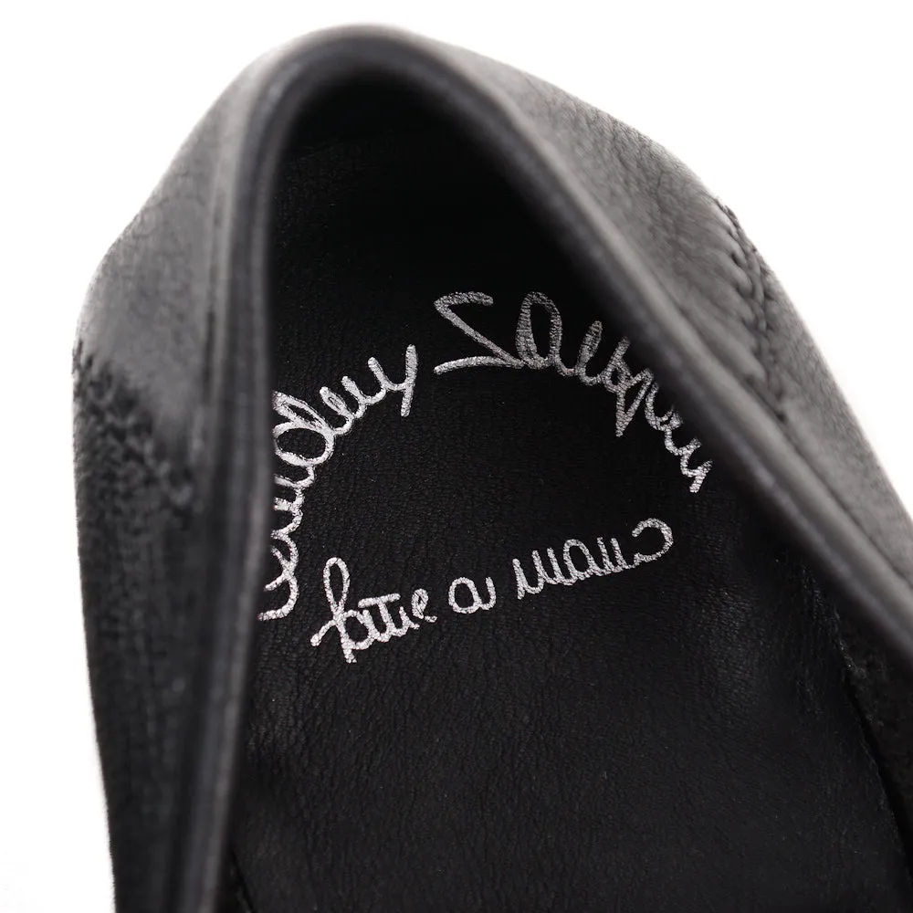 Santoni Soft Leather Loafers in Black