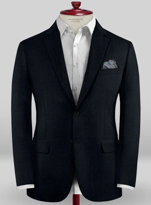 Scabal Taormina Abella Hopsack Blue Wool Jacket