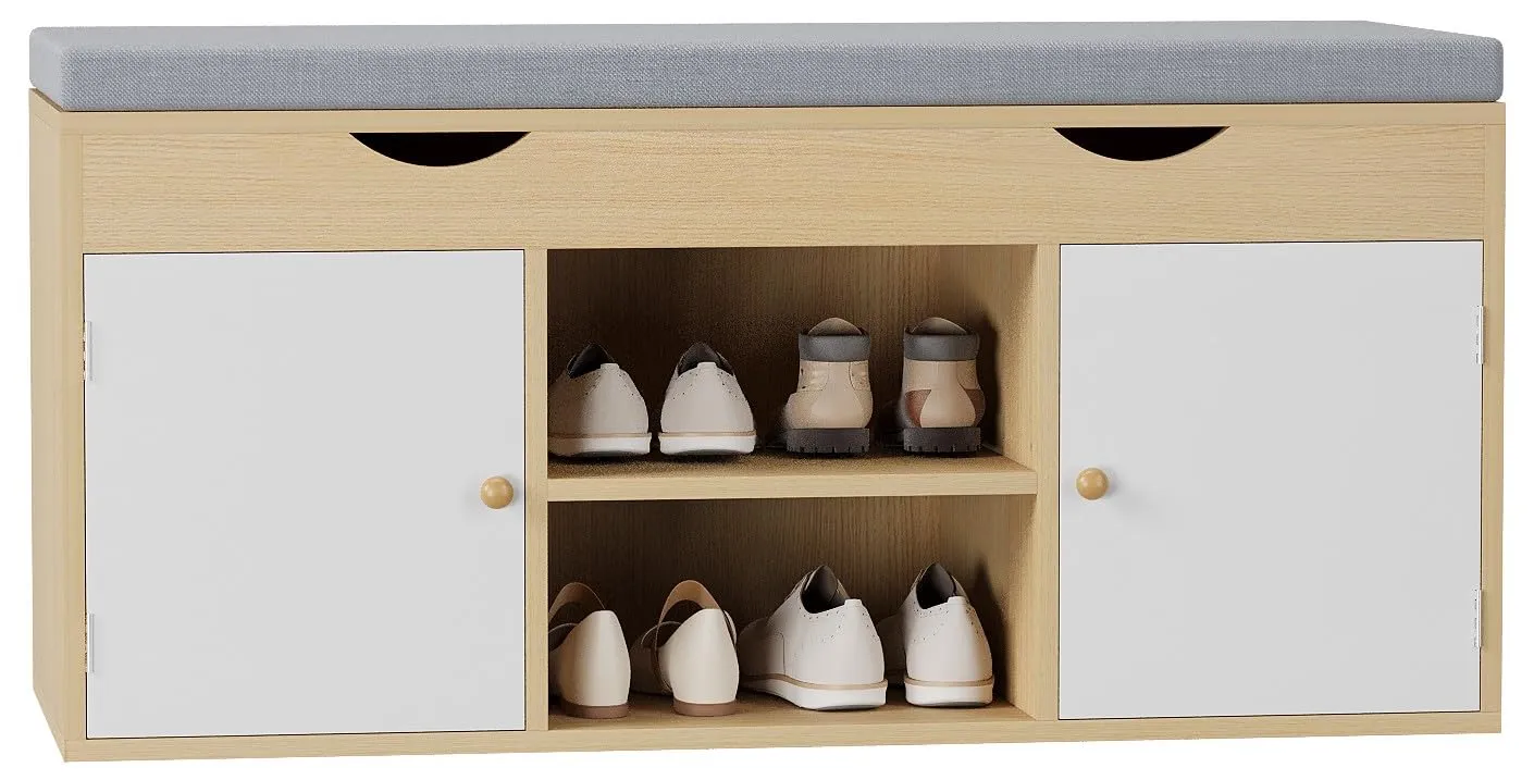 Shoe Storage Bench with Lift Top for Entryway IF032
