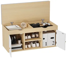 Shoe Storage Bench with Lift Top for Entryway IF032