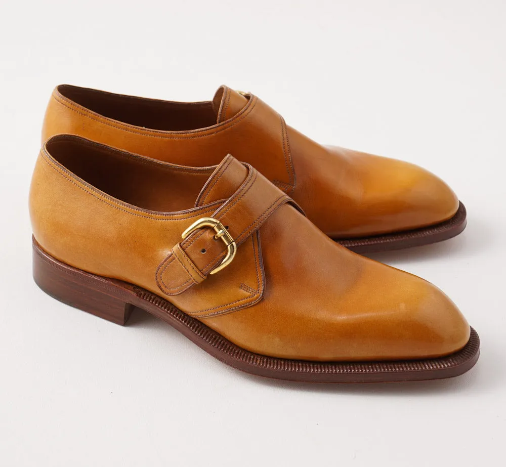 Silvano Lattanzi Monk Strap in Golden Tan