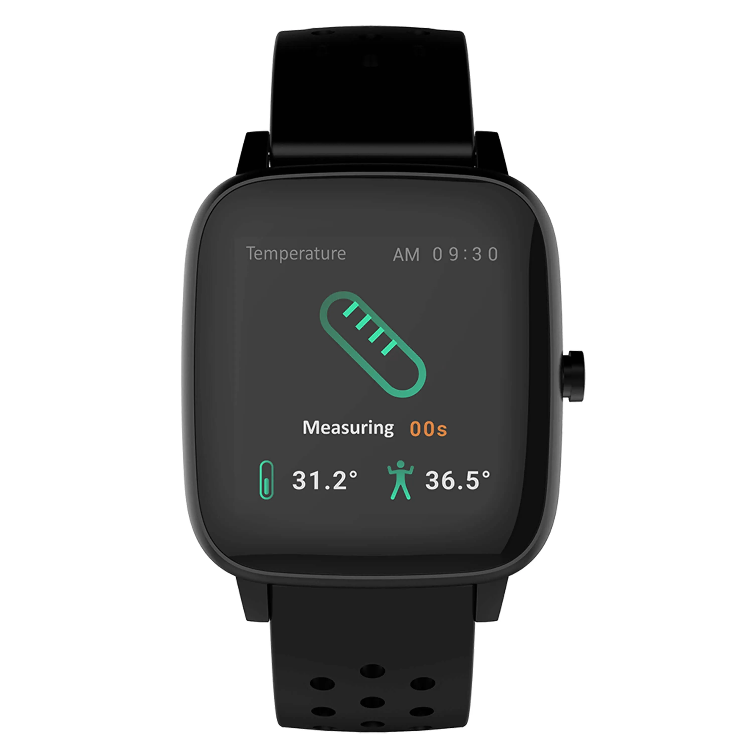 Smartwatch with Dynamic Heart Rate, Temperature, Blood Oxygen, and Blood Pressure Monitor
