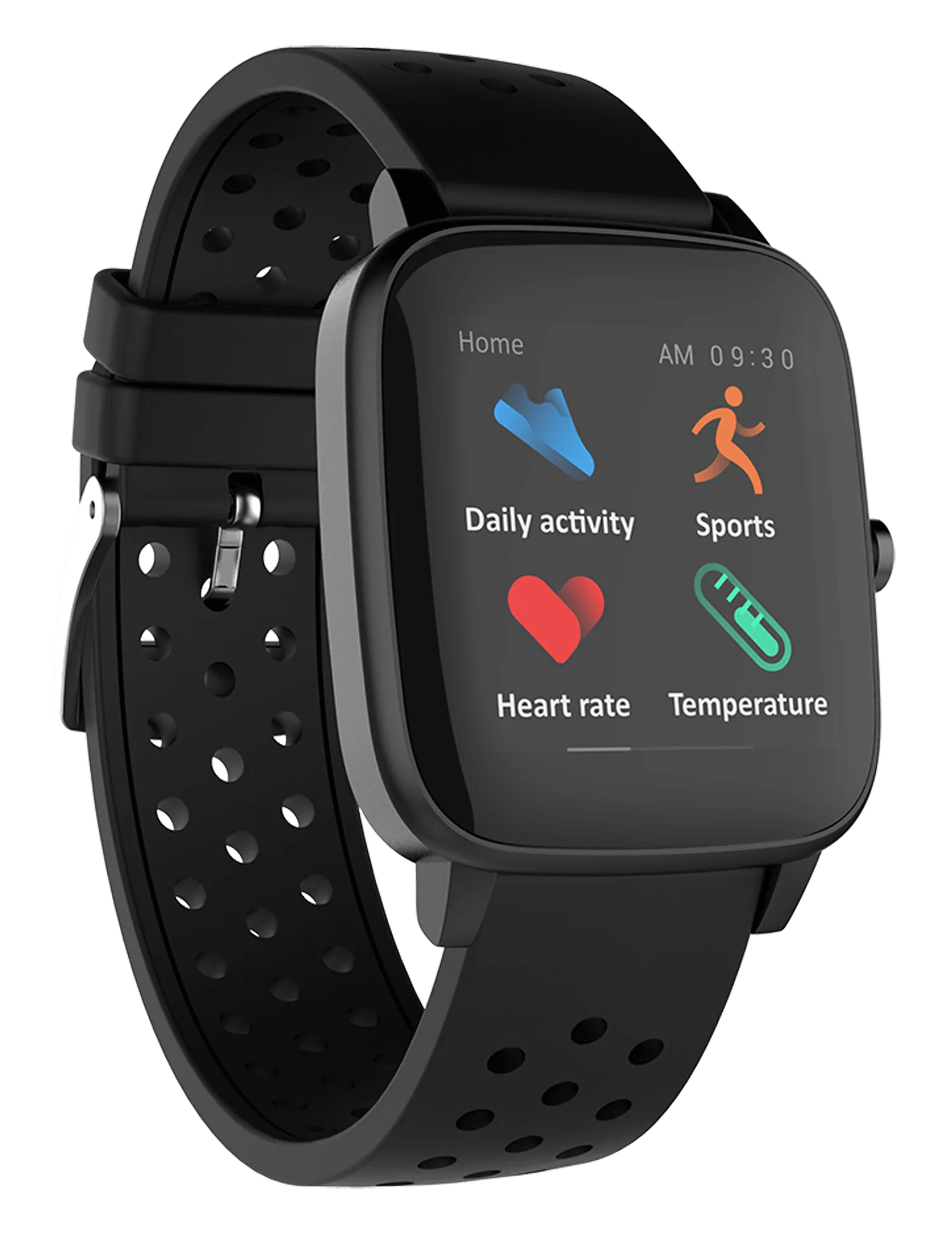 Smartwatch with Dynamic Heart Rate, Temperature, Blood Oxygen, and Blood Pressure Monitor