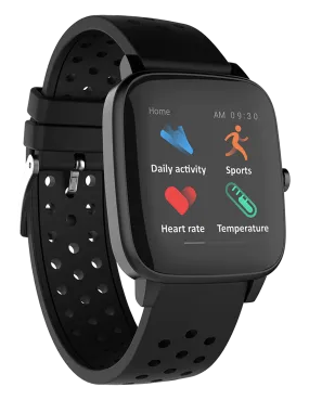 Smartwatch with Dynamic Heart Rate, Temperature, Blood Oxygen, and Blood Pressure Monitor