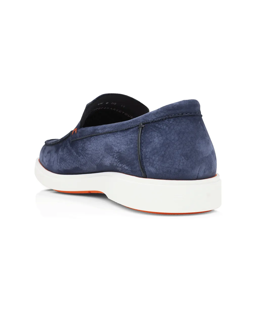 Tumbled Calfskin Casual Loafer in Blue