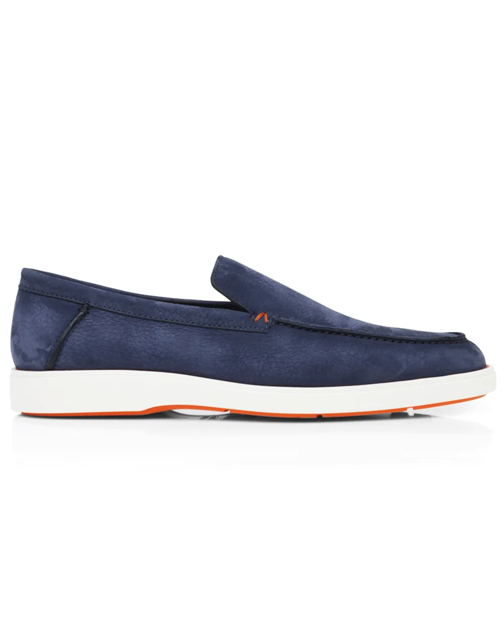 Tumbled Calfskin Casual Loafer in Blue