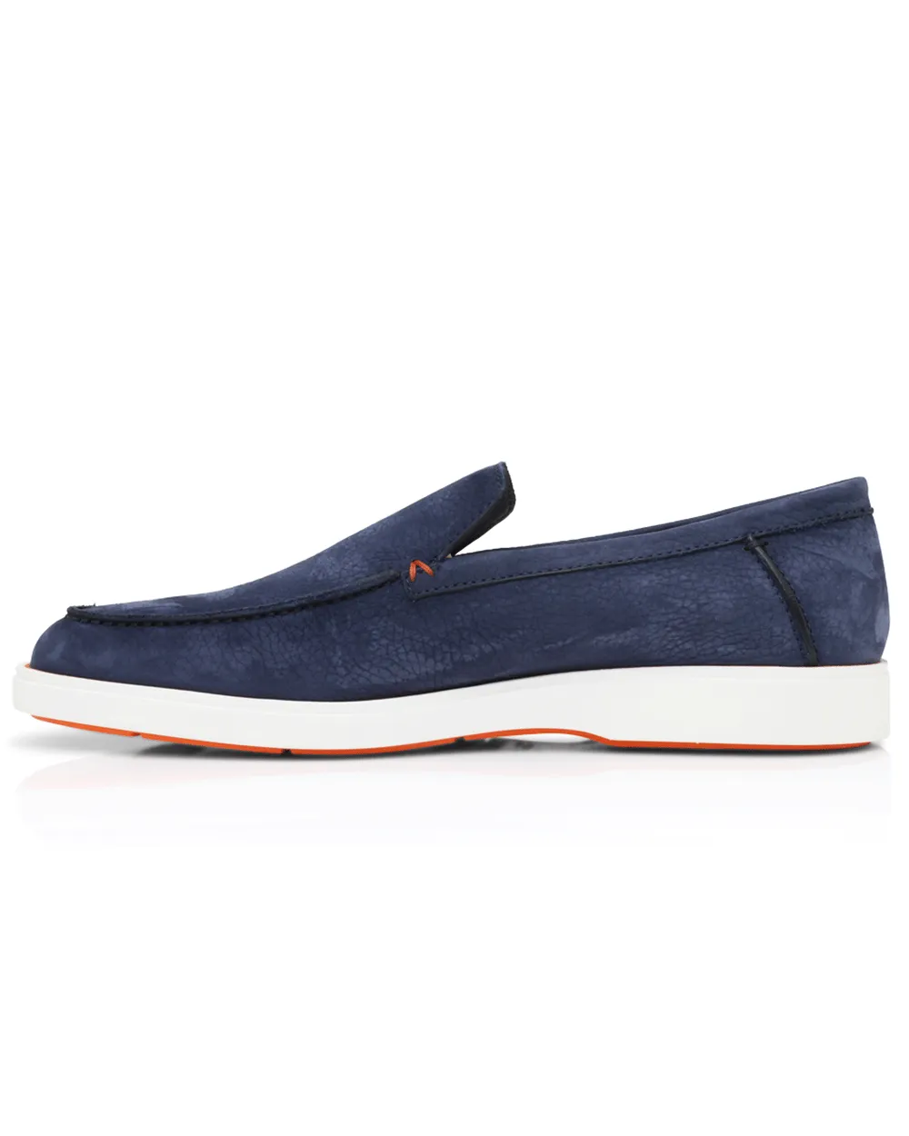 Tumbled Calfskin Casual Loafer in Blue