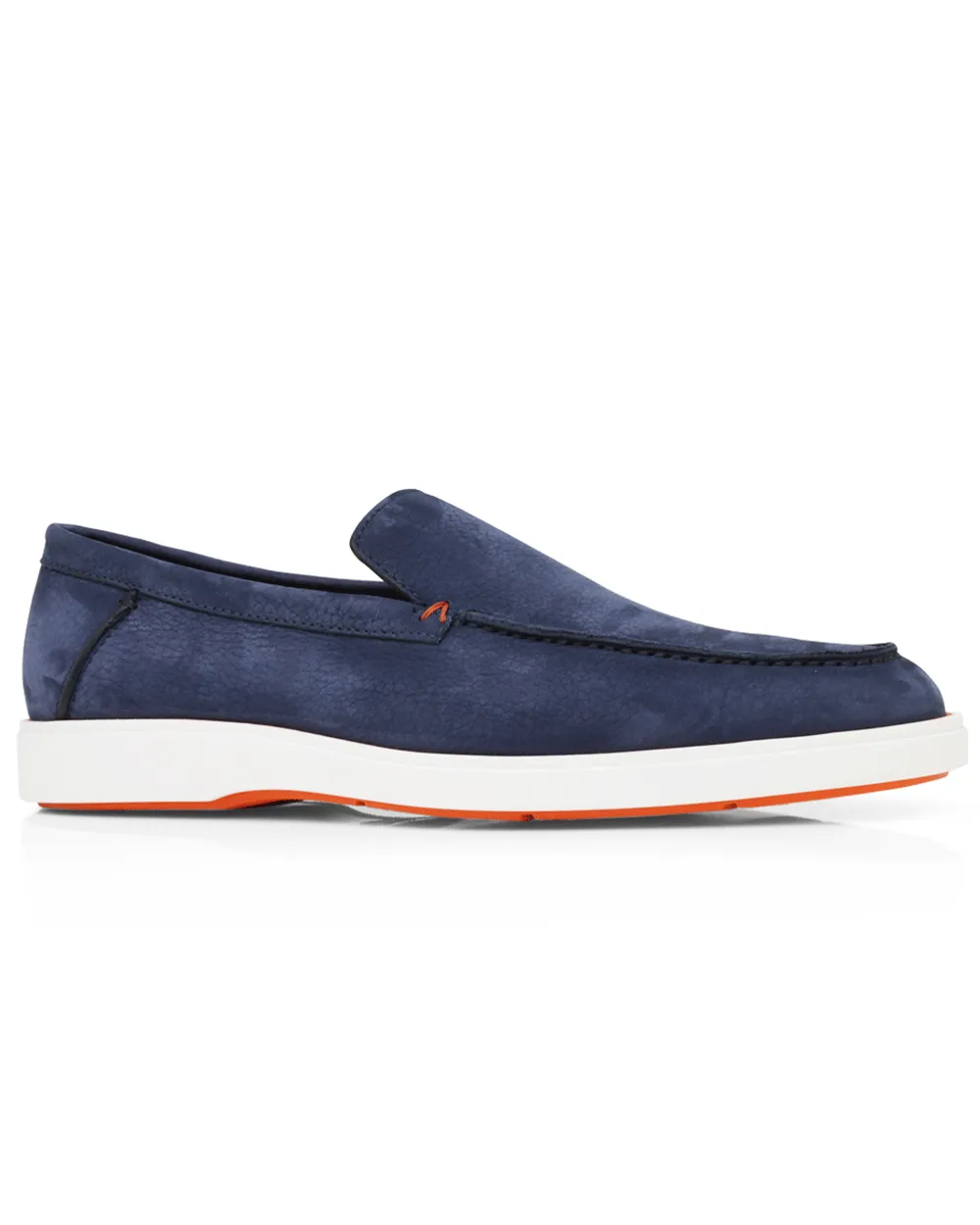 Tumbled Calfskin Casual Loafer in Blue