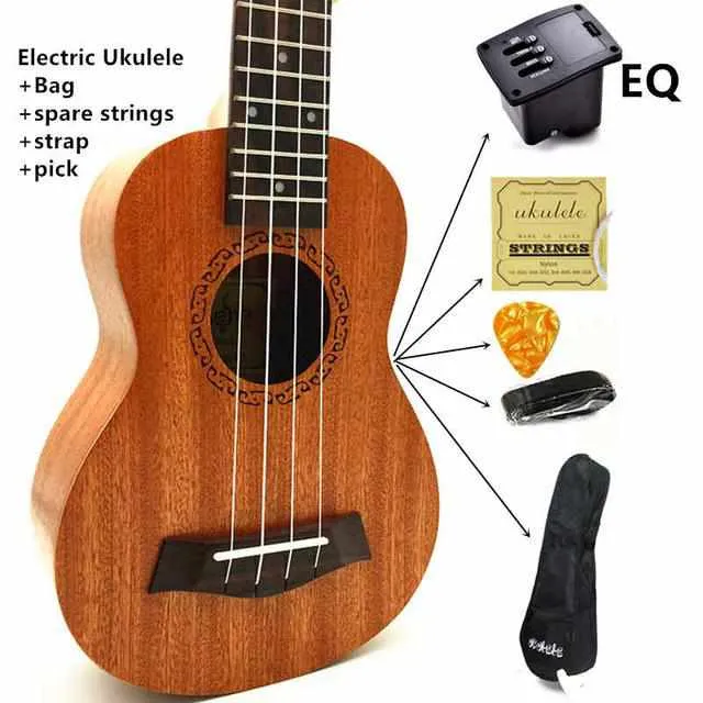 Ukulele Concert / Soprano / Tenor - Mini Hawaii Acoustic Guitar