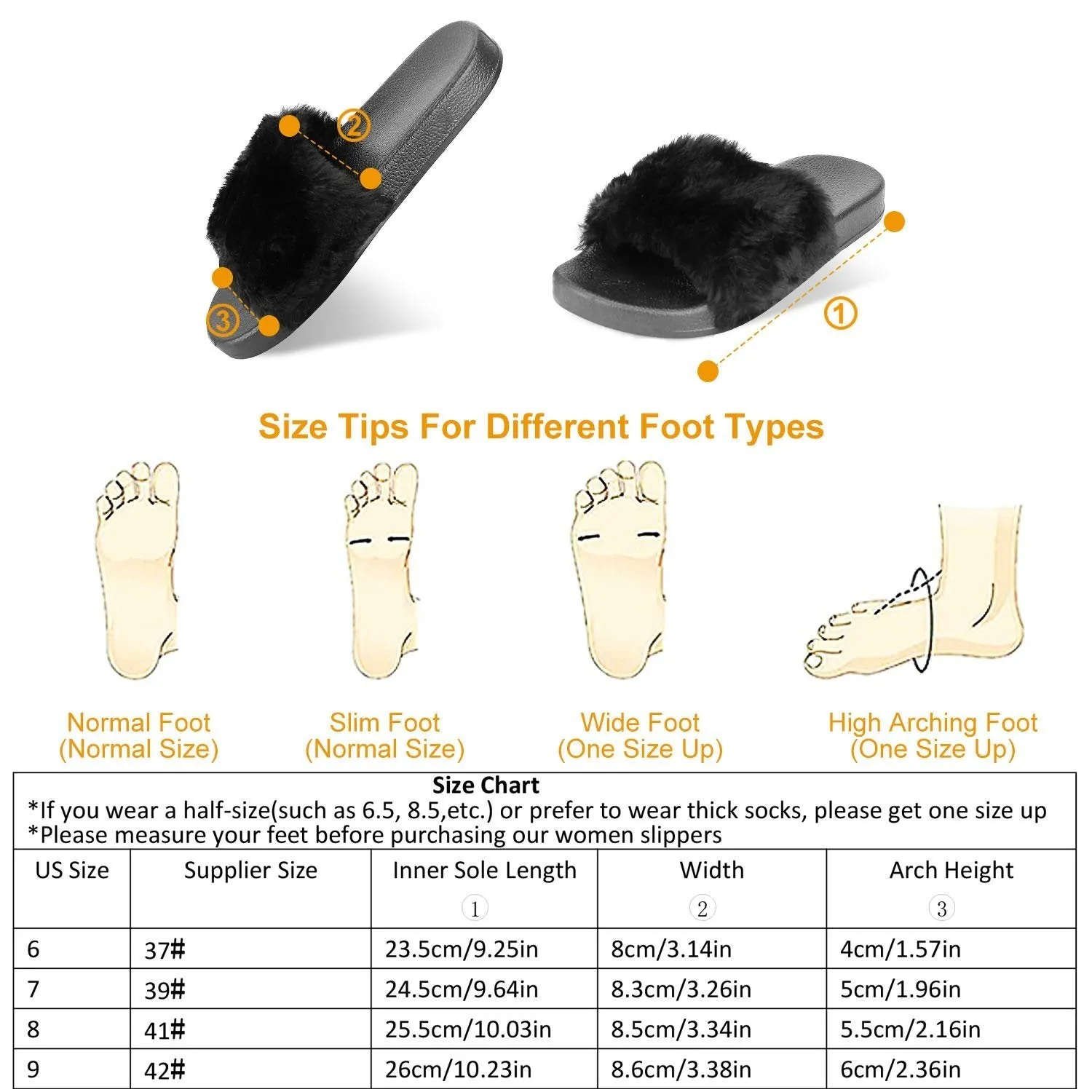 Women Faux Fur Slippers Open Toe