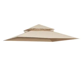 Yescom 10' x 10' Waterproof Gazebo Canopy Replacement Top 2-Tier